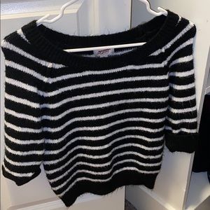 Black and white strip sweater